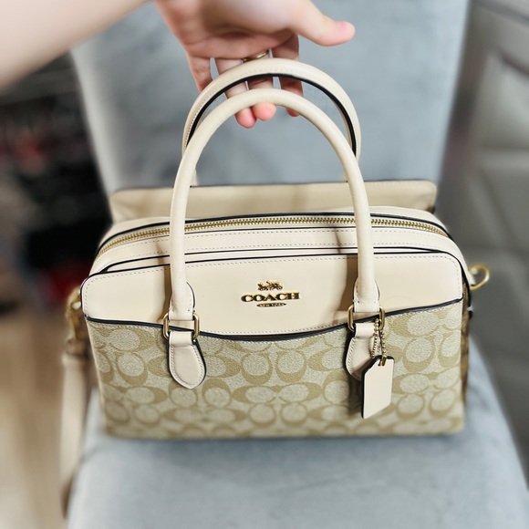 Coach Outlet Darcie Carryall Gold/Light Khaki Multi - Picture 5 of 6